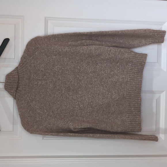 Nili Lotan Baby Alpaca Wool Blend Tan Knit Turtleneck Sweater Size Small - Picture 3 of 7